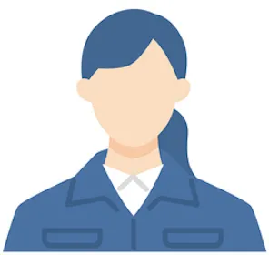女性作業員のイラスト